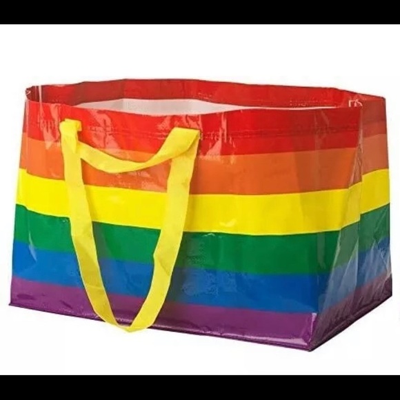 IKEA Rainbow Colored Bags | IKEA Large Rainbow Bag | IKEA Small Rainbow Bag - Picture 2 of 6